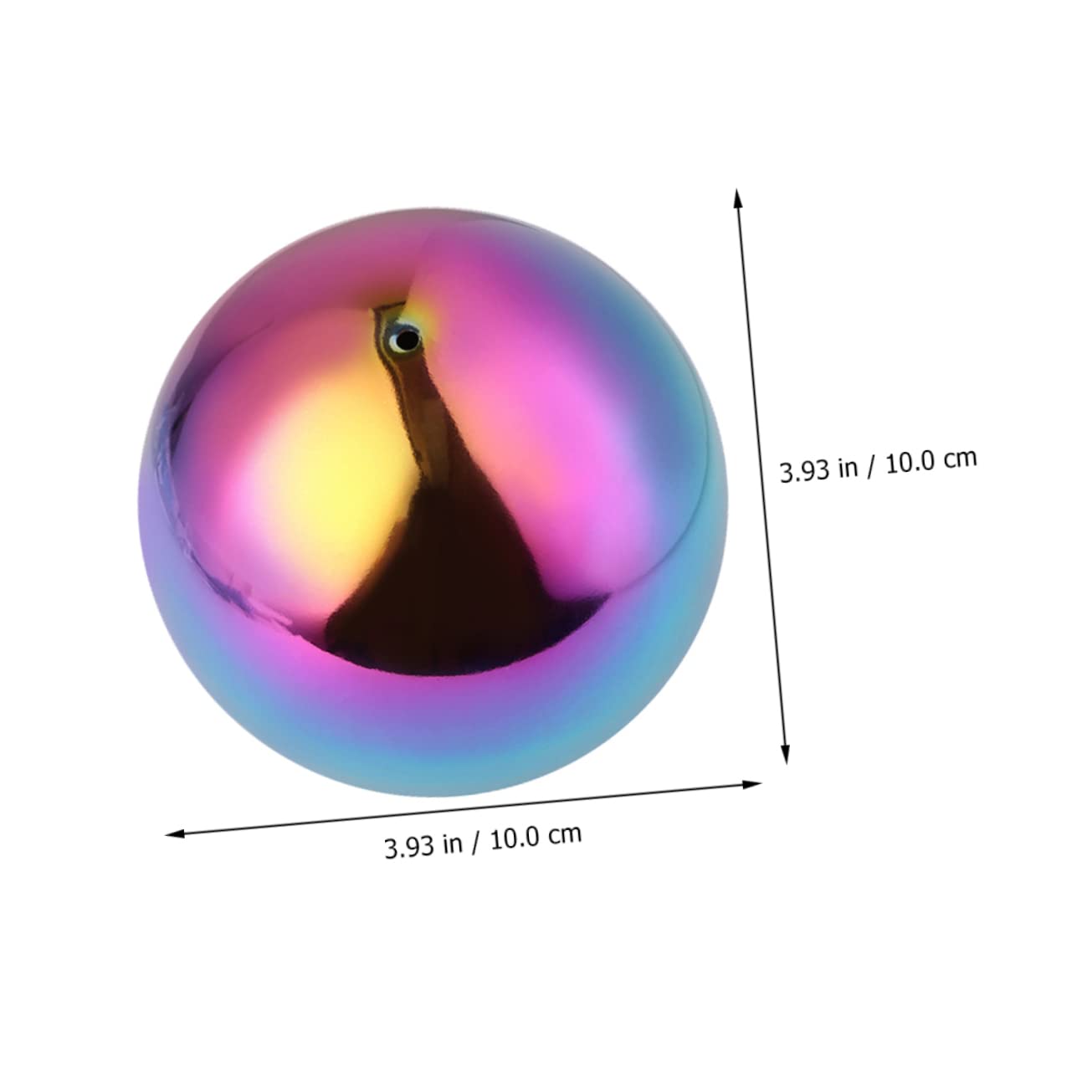 SEWOART 2pcs Stainless Steel Mini Gazing Balls Unbreakable Decorative Orbs Small Garden Balls Mirror Finish for Home Office Dec