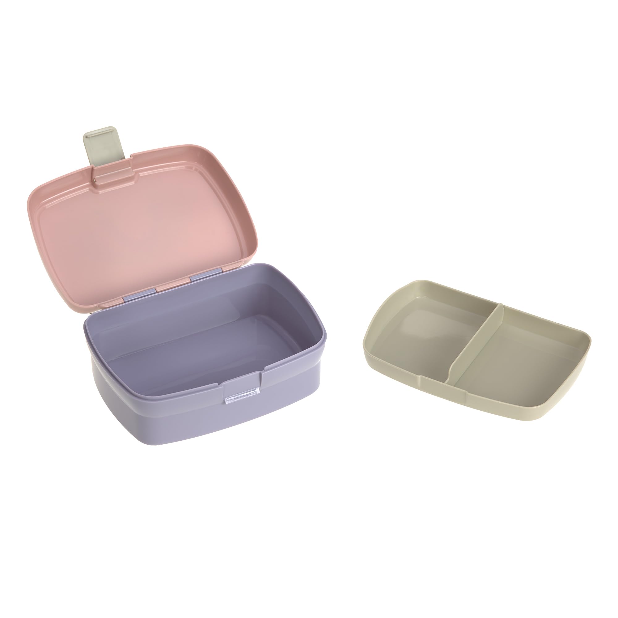 Lässig Fiambrera para niños con separador extraíble, sin BPA/Rainbow