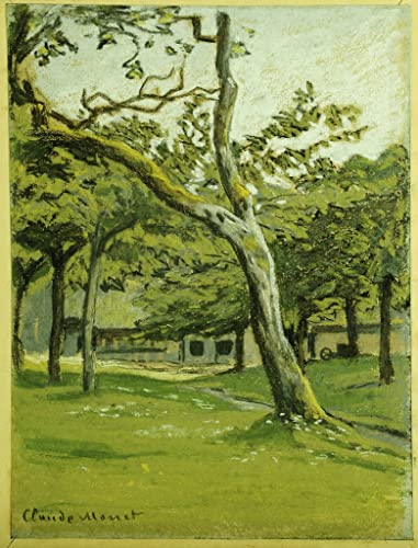 Affiches et Gravures Ferme normande sous les arbres Claude Monet - Toile Modern Salon 60x90cm