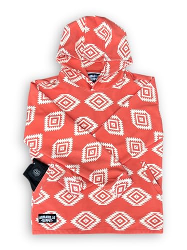 Armadillo Hat Co. Scottsdale Hoodie – Poly Blend, Quick Dry Super Stretch, Ultimate All Day Men’s Pullover Orange