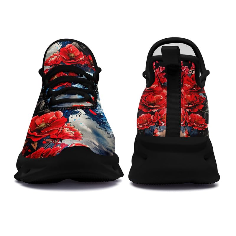 Women's Skull Running Shoes Lightweight Athletic Trail Tennis Shoes Cool Supportive Workout Gym Sneaker for Men4