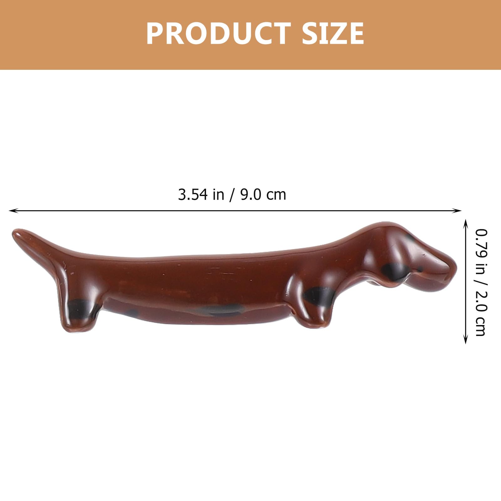 UPKOCH Supporto per Bacchette in Ceramica 4 Pezzi Forma Bassotto Poggia Bacchette da Tavolo Facile da Pulire Accessorio per La Cucina Decorazione Pratica