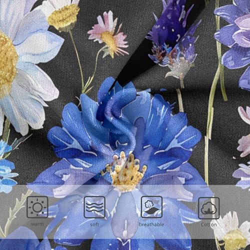 Fun Print Toddlers Underwear Floral 2t Cotton Girl Panties Cute Floral Wildflowers Black Underpants Briefs3