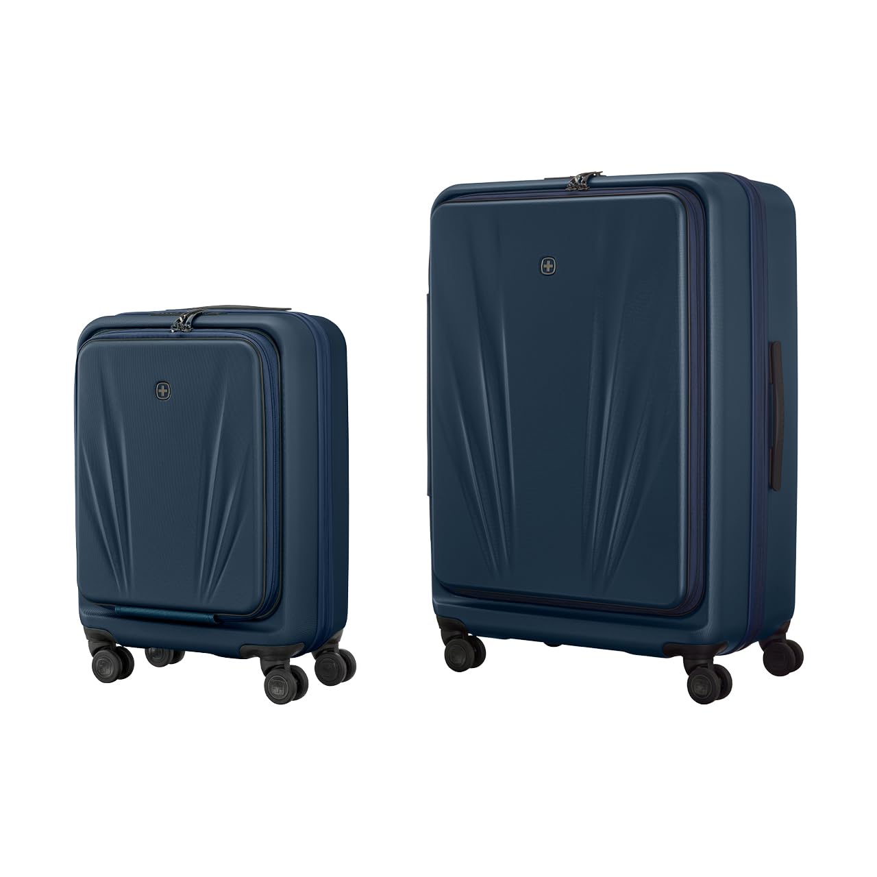 WENGER Skyon, zestaw 2 walizek twardych (S/L), 4 podwójne kółka, 103 (120) l, zamek TSA, granatowy, 653571
