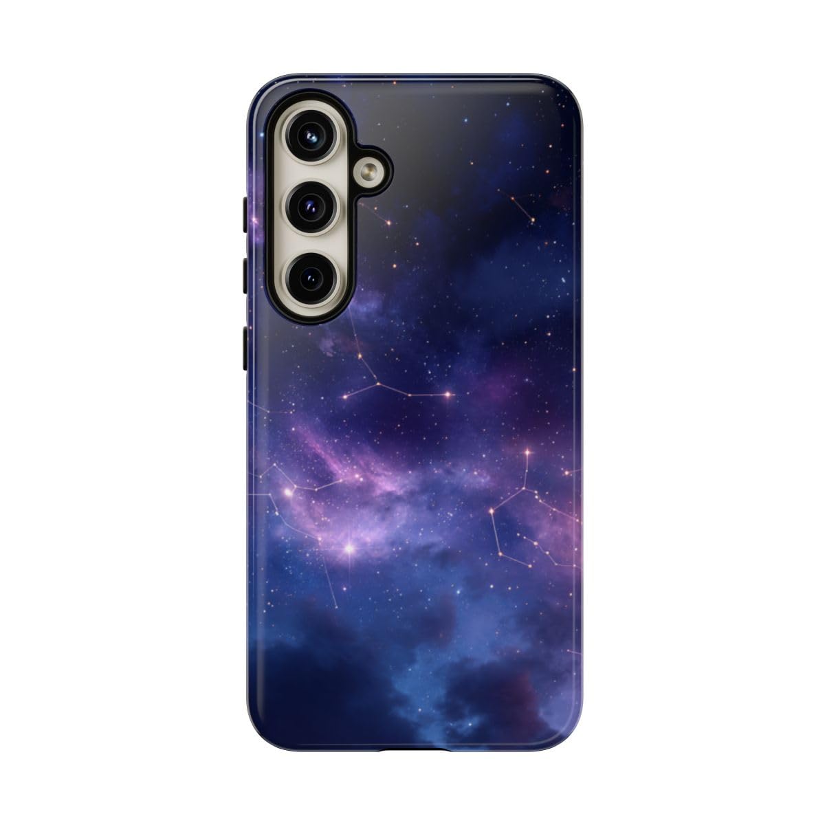 Coque rigide Samsung S24 Plus bleu constellation éclat brillant premium