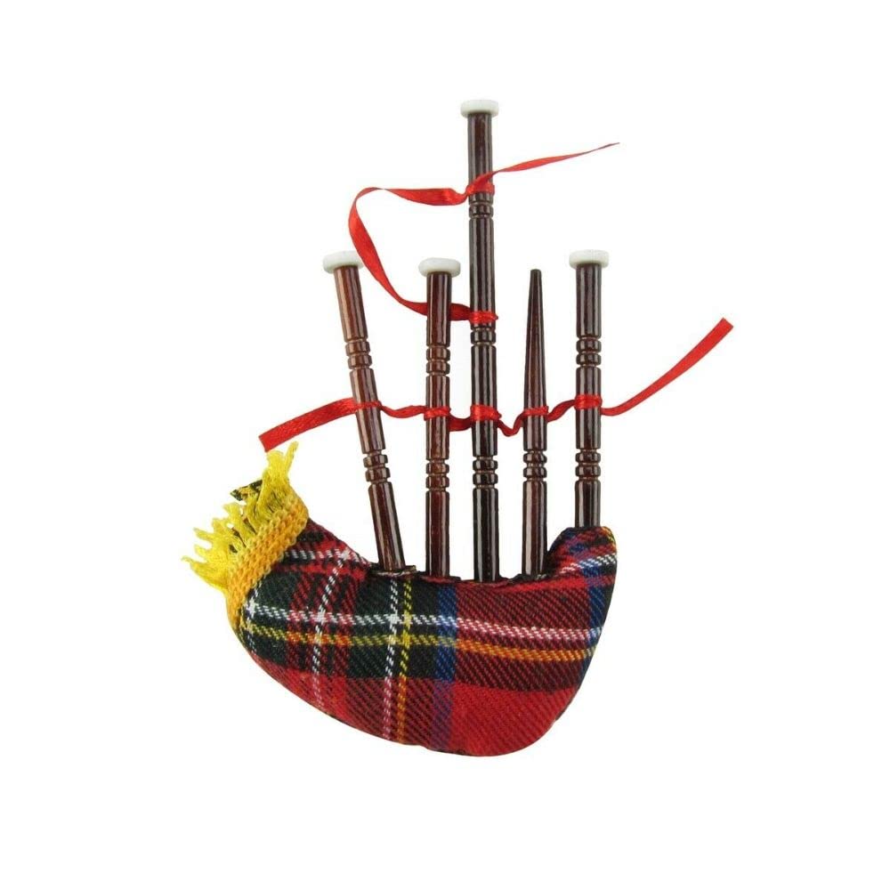 Miniature Bag Pipe Musical Instrument Realistic Ornament Bagpipe Topper/Box