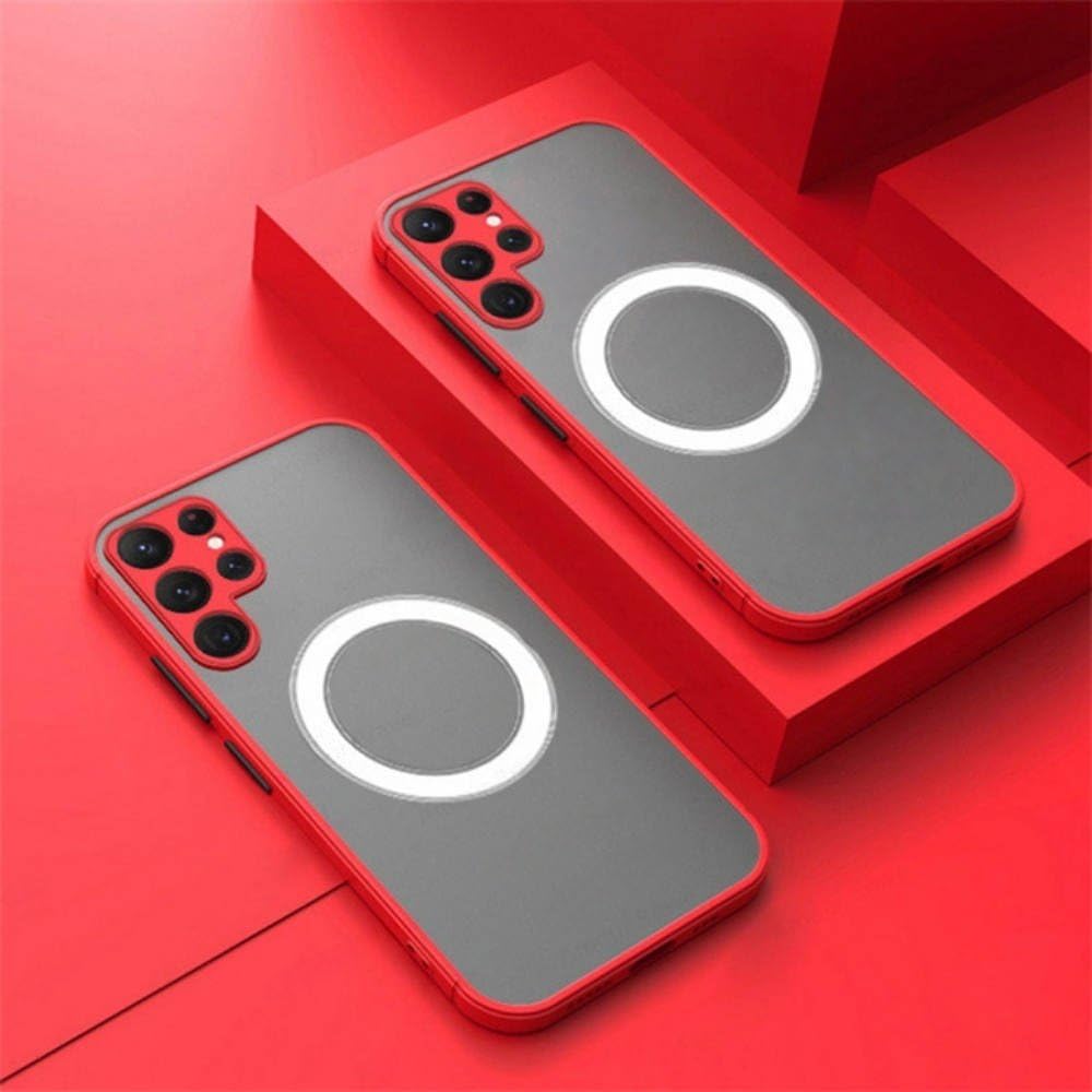 Coque magnétique mate Samsung S24 S23 S22 antichoc rouge protège votre smartphone au quotidien - 7