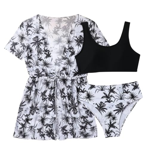 Maillot de bain pour filles tropical 3 pièces idéal pour les journées plage et piscine