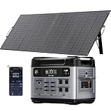 OUKITEL P2001 Pro 3200W Stazione Elettrica Portatile, Batteria LiFePO4 2048Wh, Generatore Solare con 1 * 400W Pannello, Ricarica Rapida, UPS <10ms, Stazione di Alimentazione per Casa, Campeggio