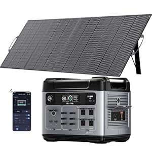 OUKITEL 3200W Solargenerator mit 400W Solarpanel, 2048Wh Tragbare Powerstation, LiFePO4 Akku, 0–80% in 45 Min.Laden, USV, APP, Portable Power Station für Camping, Wohnmobile, Notstrom, P2001E Pro