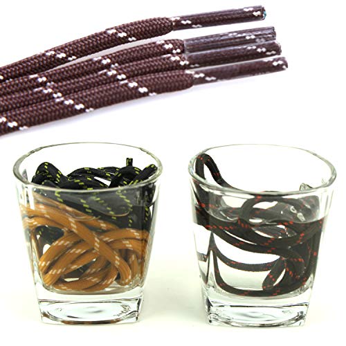 Yfine 55.12" Inch Black Orange Round Outdoor Climbing Basketball Shoe Laces Athletic Shoelaces(2 Pair) #TOP5