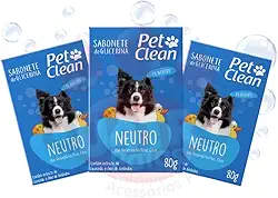 Kit Sabonete Pet banho para caes gatos sabonete higiene 3 unidades