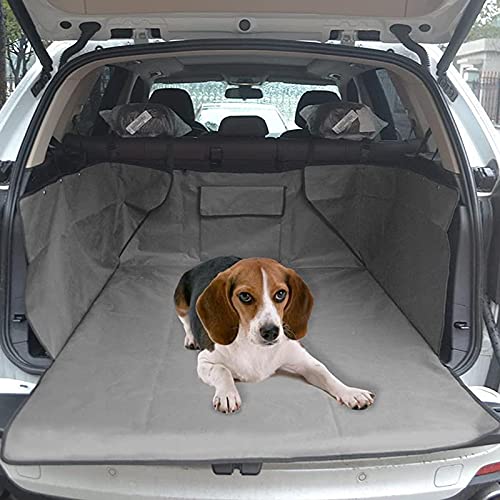 Ablily Cojín para Perros para Coche Cubierta de Asiento para Perros Funda para Maletero de Coche Universal, para Mascotas para Viajes Impermeable Antideslizante 600D Oxford, para SUV Camiones Auto Cover