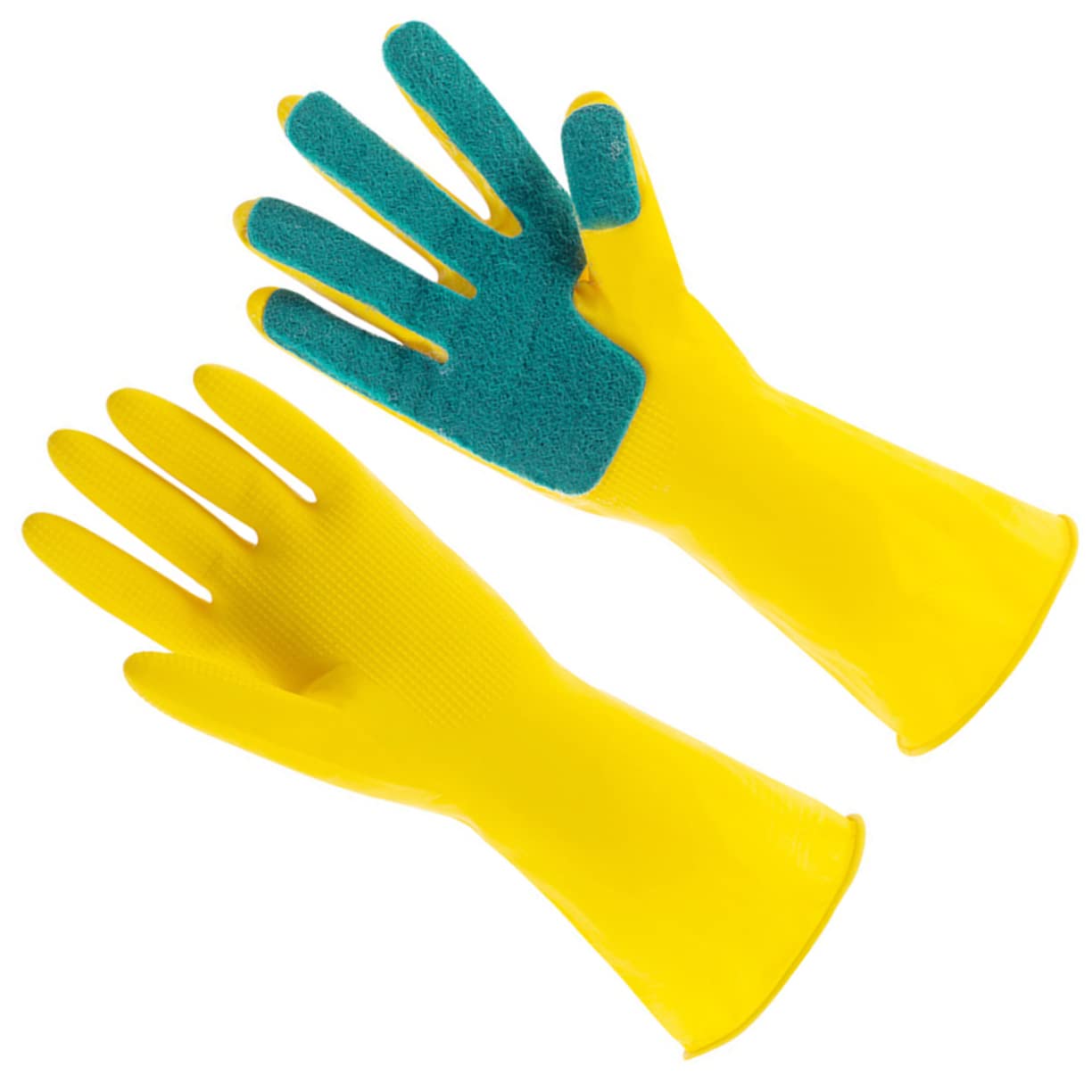 Didiseaon 3 Paia Guanti da Lavoro Domestico Guanti da bucato Strumenti per la Pulizia della casa per la Pulizia di Spugna Pulizie domestiche per Lavare i Piatti Yellow