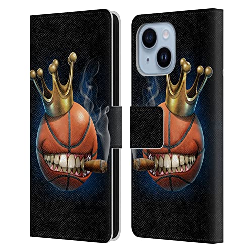 Housse en cuir iPhone 14 Plus Tom Wood Roi De Basket-Ball Monstres aux finitions soignées