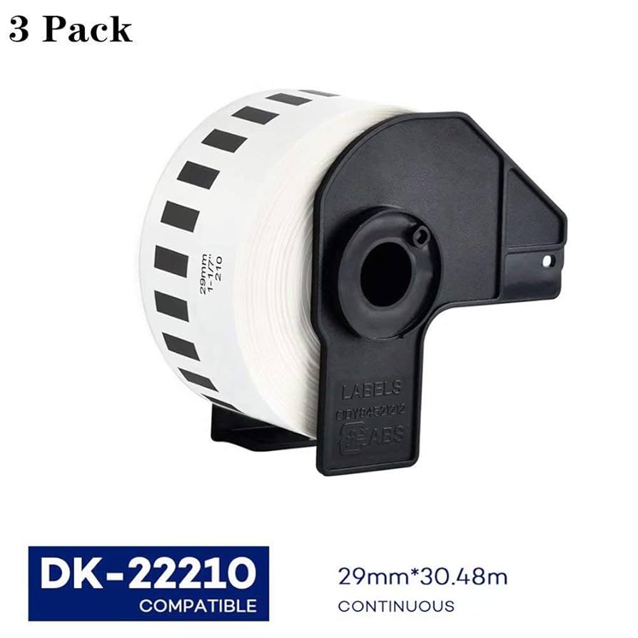 Amazon.co.jp: 3ロールDK-22210 29mm x 30.48Mブラザーラベル