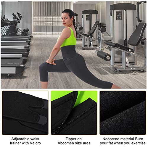Feelingirl Women's High Waist Slimming Sweating Sauna Short Compression High Waist Capri Leggings For Waist Training Xxl #TOP4
