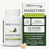 BIOptimizers MassZymes - Complete Digestive Enzymes Supplement for Gut Health - Bloating Relief for Men and Women - Lipase Amylase Bromelain Digestive Enzymes (30 Capsules)