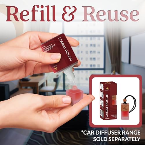 Image of Inspired by Baraccart Car Freshener Scent For Women | Sweet Wood, White Floral, Clean Musk Scented Air Freshener | Long-Lasting Perfume Style Automotive Fragrance Oil Diffuser | Carat Rouge by Perfa