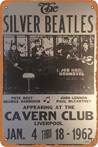 OSONA 1962 The Silver Beatles Cavern Club Retro nostálgico arte tradicional color óxido logotipo de lata publicidad llamativa decoración de la pared regalo