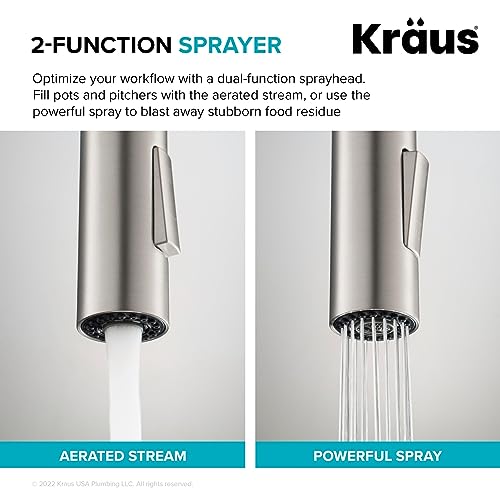 KRAUS Black Stainless Steel Pull Down Kitchen Faucet KPF-2820MBSFSB - image 9