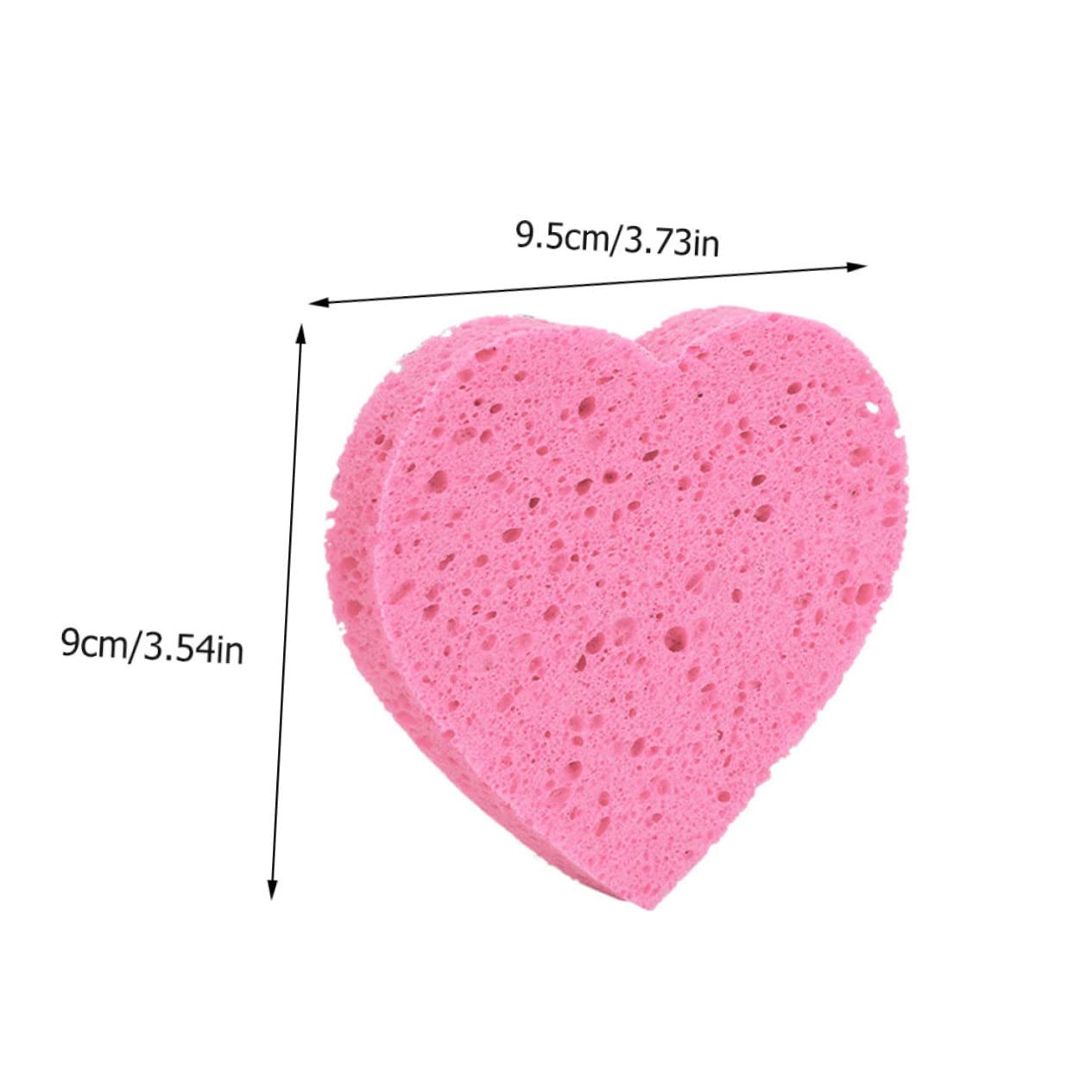 GALPADA 30Pcs Exfoliating Facial Sponges Heart Shaped Pulp Cleansing Pads for Deep Cleaning Gentle All Skin Types Washable and Reusable for Daily Skincare Routine