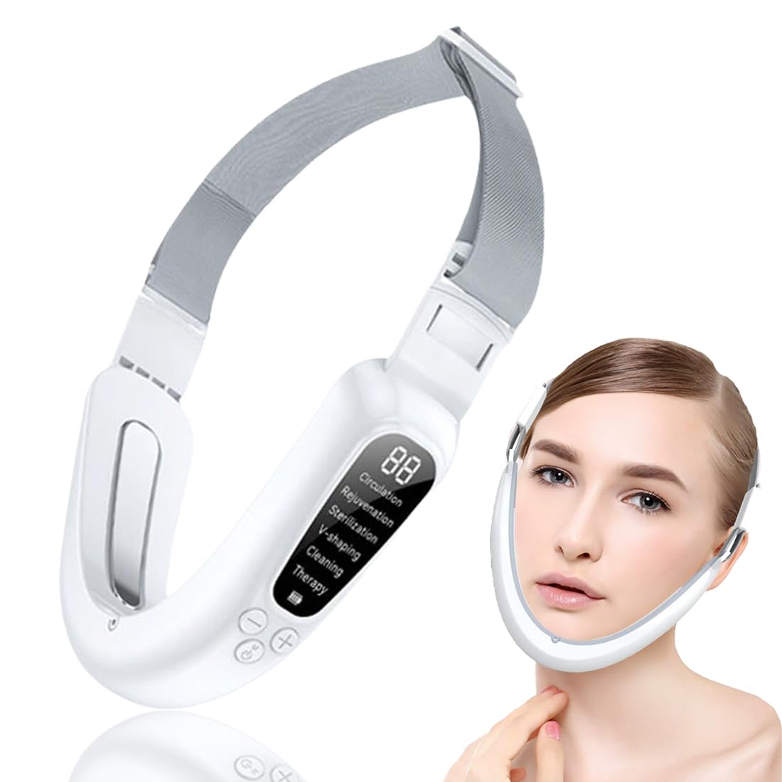 V-Face Shaping Massager électrique gaine visage double menton appareil Appareil Anti Rides Visage Appareil Raffermissant Visage Réglable 6 modes