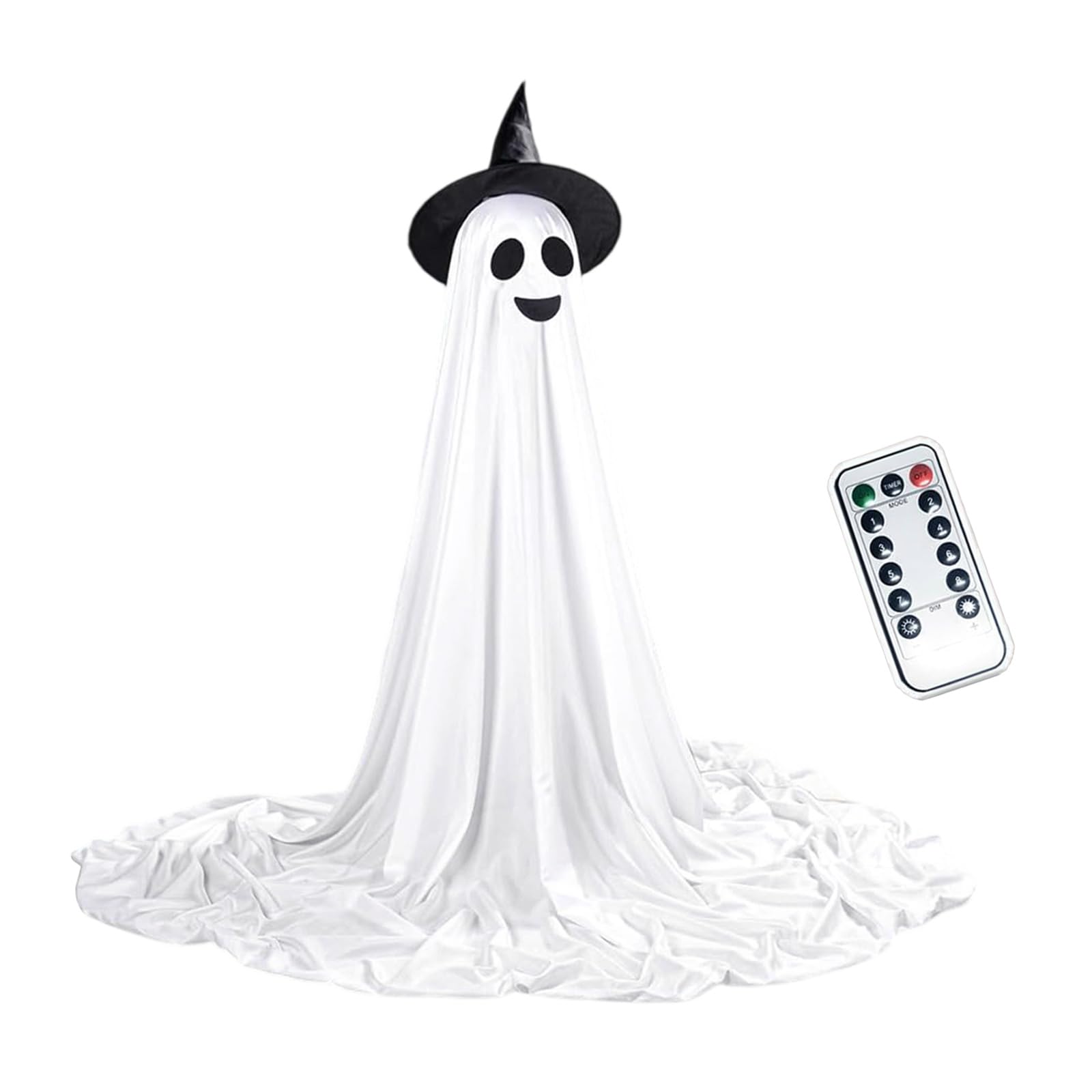 Tsophreniq Heights Glowing Halloweens Specter Decoration with LED Lights for Porch Yard Haunting Houses Indoor Outdoor Glowing Specter Yard Decorations