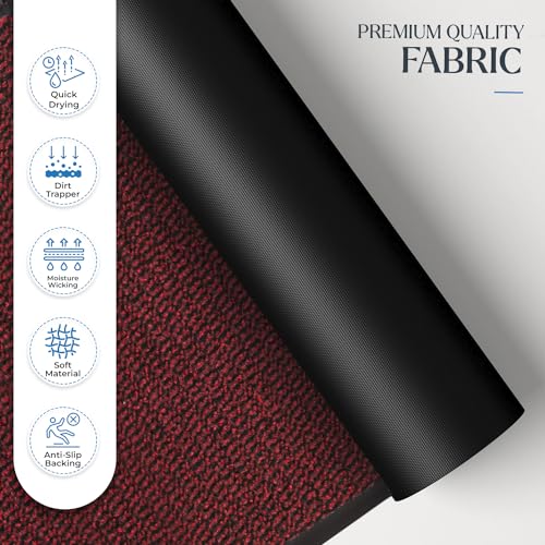 FB FunkyBuys Washable Door Mats Indoor & Outdoor, Non-Slippery Heavy Duty Doormats Indoor, Highly Absorptive Rubber Door Mat - Image 3