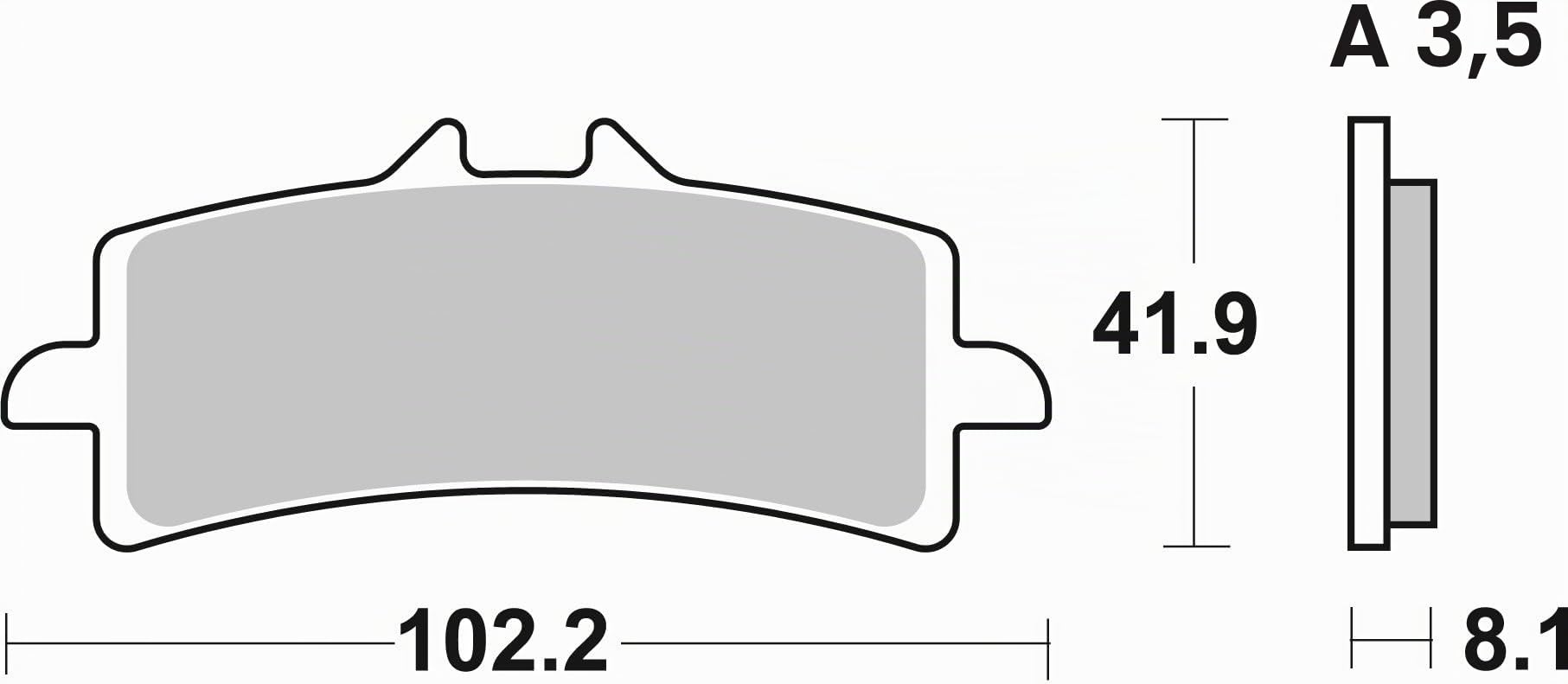 PASTIGLIE FRENO ANTERIORE BREMBO SINTER SR RC8 2008>2016 SUPER DUKE 1290 2014>2021 DUKE R 690 2013>2018 DUKE R 890 2020>2021 SUPERMOTO R 990 2009>2012