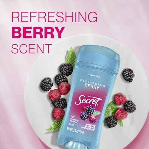 Secret Fresh Antiperspirant Deodorant for Women, 72hr Breathable Sweat & Odor Protection, Instant Freshness & Gentle, PH Balancing Minerals, Clear Gel, Refreshing Berry Scent, 2.6 oz (Pack of 6) by Secret - Image 8