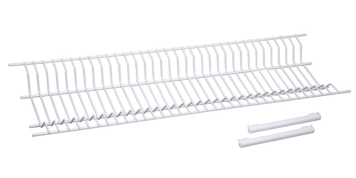 Geschirrabtropfer aus Stahl mit weißer Kunststoffbeschichtung für 75 cm breite Schränke