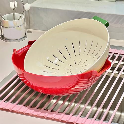 Passoire d'égouttement intégrée et panier de lavage robuste pour l'extérieur