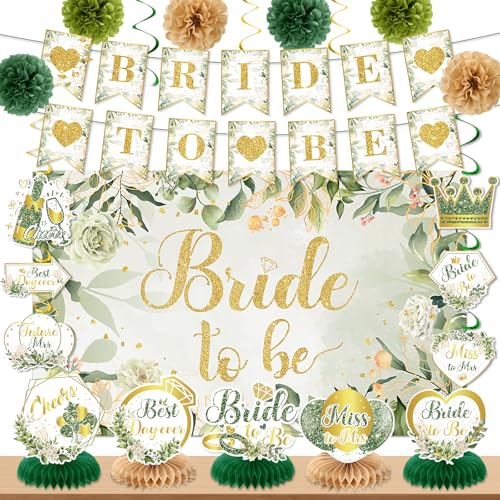 Green Bachelorette Party Decorations Bride to Be Banner Sage Green