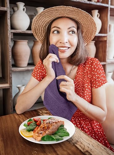 Utopia Towels - 10er Pack Gästehandtücher 30x50 cm mit Aufhängeschlaufe, 100% Baumwolle weich und saugfähig Gästetücher Set (Pflaume) – Bild 7