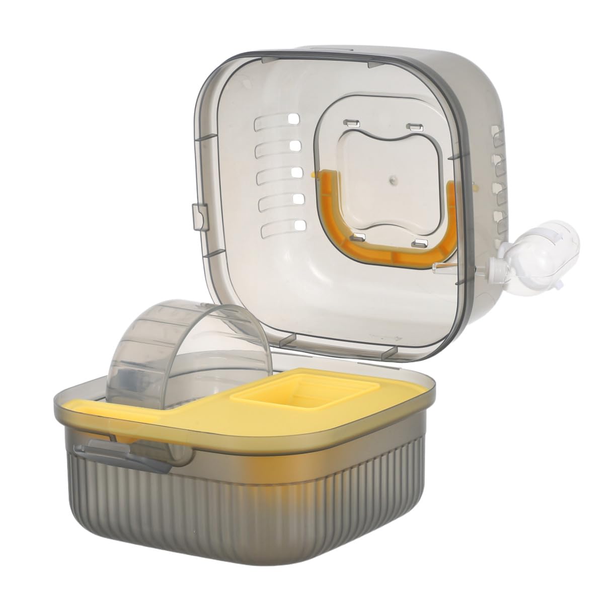 Gelbe Doppelwandige Haustiertransportbox aus Abs für Kleintiere