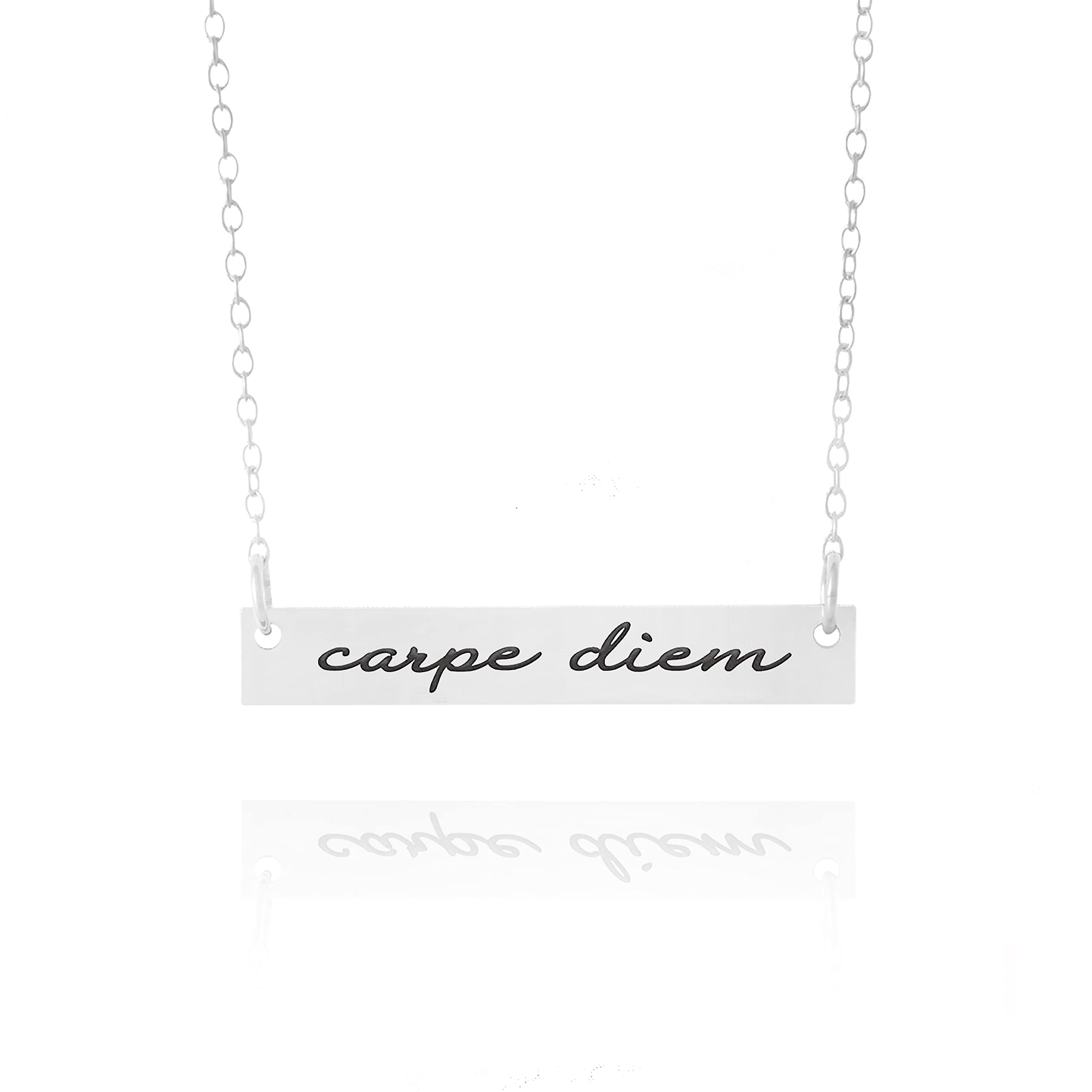 Carpe Diem Necklace Strength Jewelry A Motivation Necklace Mantra Pendant Is An Inspirational Charm, Carpe Diem Jewelry