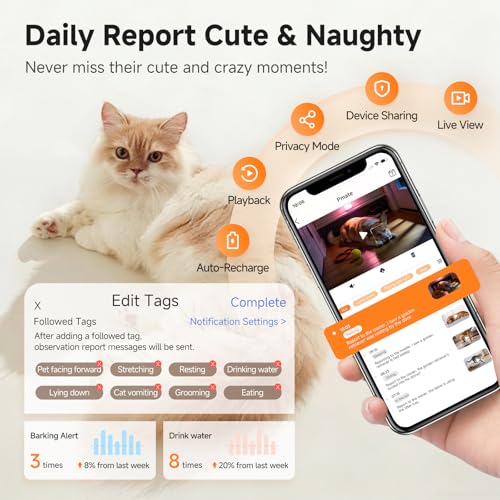 Image of A3 AI Pet Companion Robot Pet Robot Camera Automatic Pet Tracking | Plastic | Pet, Child, Security, Elderly | Auto obstacle avoidance, Auto Recharge | 2K