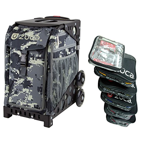 ZUCA Anaconda Sport Insert Bag with Black Frame (Non-Flashing Wheels) and Special Set of 5 Packing Pouches + Toiletry Bag Bundle