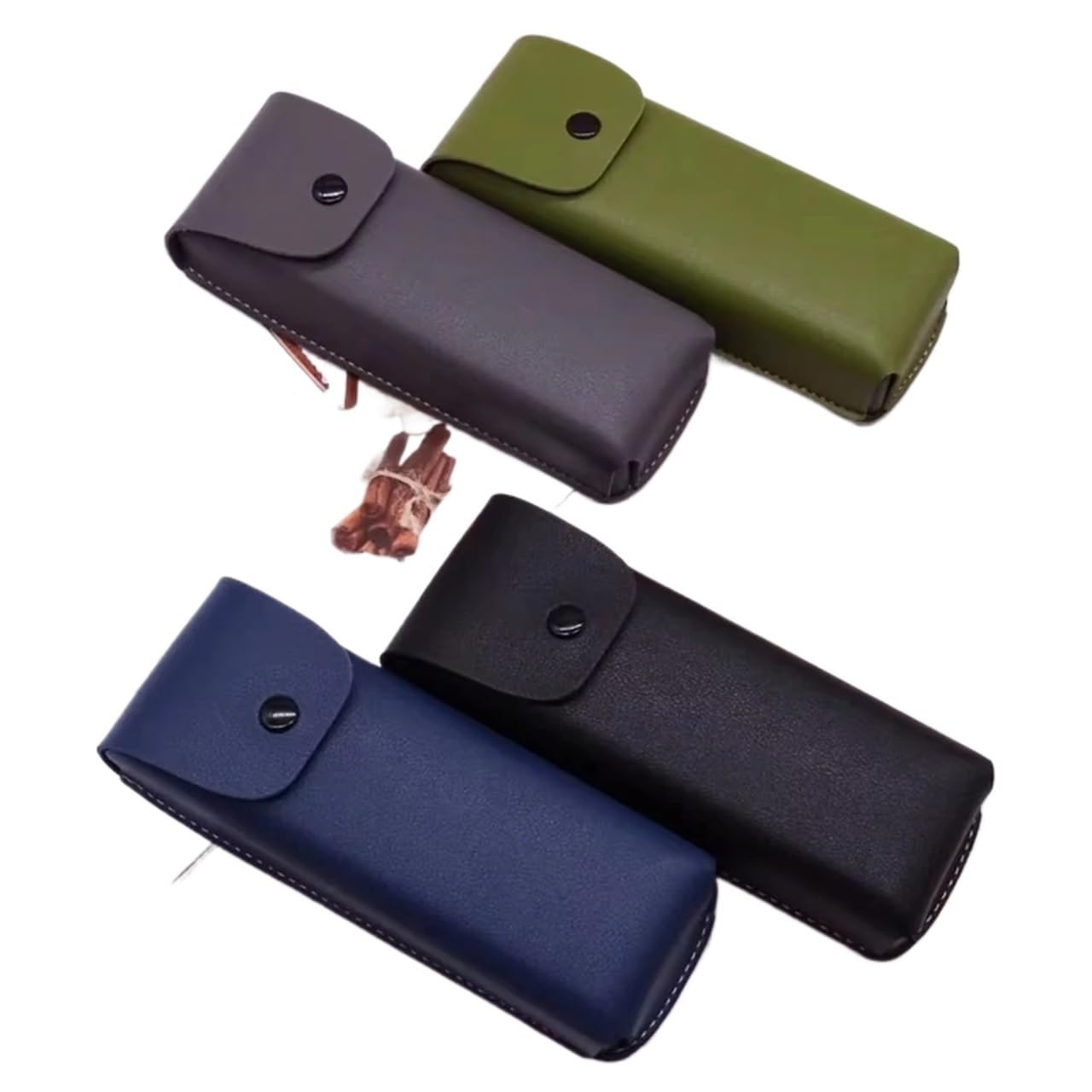 Custodia for occhiali da 2 pezzi Borsa Scatola in pelle Per Donna Uomo