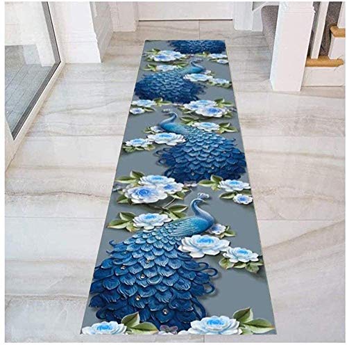 HUYYA Alfombra Pasillo, Dormitorio Super Suave y cómodo Prueba de Humedad Antideslizante Piso del cojín, para Corredor/Cocina/Dormitorio/escaleras,W100cm x L300cm Cover