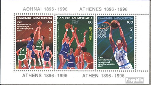 Grecia Michel.-No..: Blocco 6 (Completa Edizione) 1987 Basket-Championship (Francobolli per i Collezionisti) Giochi con la Palla Senza Calcio