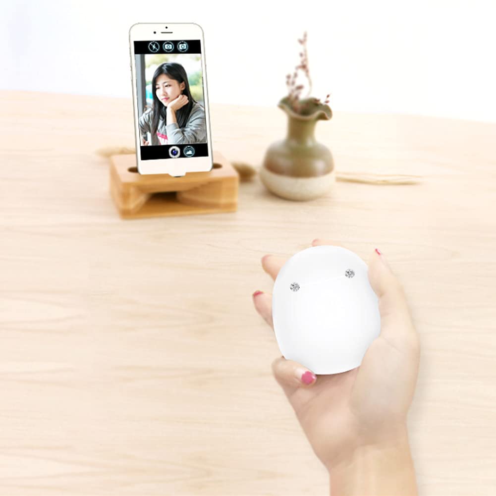 Mini Calentador de Manos USB portátil, Calentador de Manos eléctrico antiexplosión para Uso en el hogar y la Oficina, Material ABS Blanco Rosa 4000mAh
