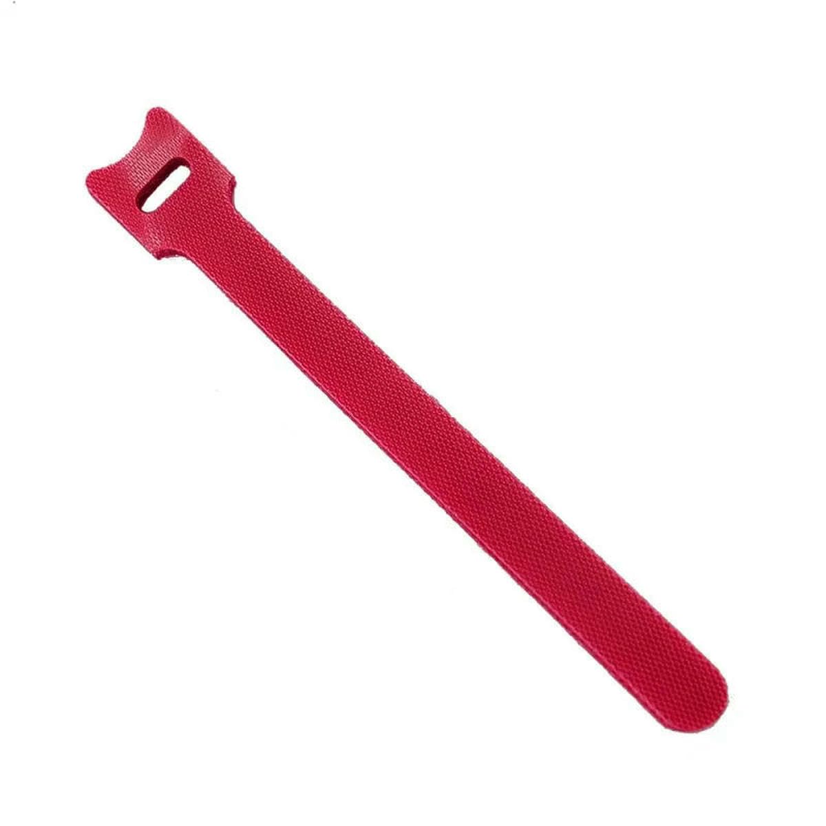 Bsguz Red 30Pcs/100Pcs Releasable Cable Ties Nylon Hook Loop Wrap Zip Bundle Fastener Straps Detachable T-Type Wire Organizer-30Pcs - 250Mm
