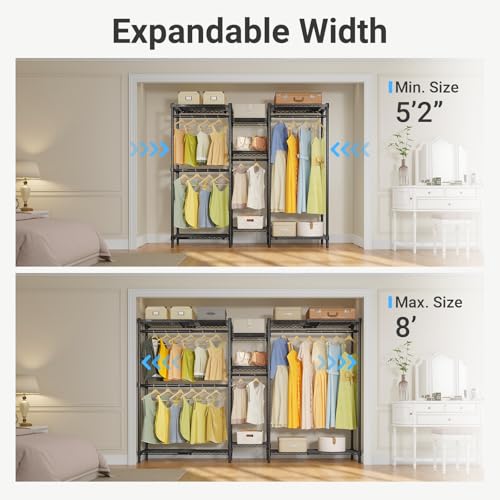 Image of VIPEK Classic V6X Dynamic Closet System, Expandable Garment Rack