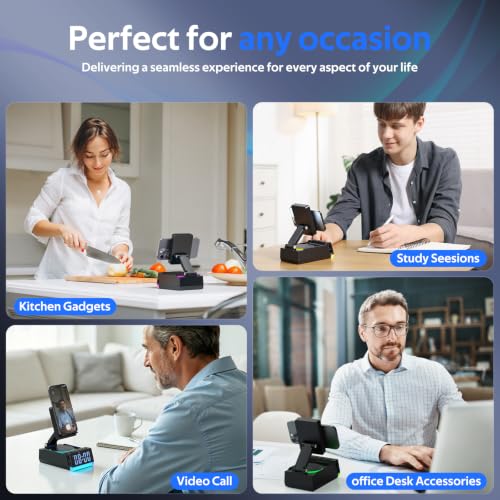Birthday Gifts for Men Women, 7-in-1 Portable Bluetooth Speakers with Cell Phone Stand, Unique Gifts for Him Dad Husband Boyfriend, Wireless Induction Speaker, 10 LED Light - image 8