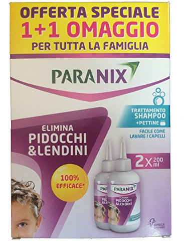 Omega Chefaro Paranix Trattamento Shampo Antipediculosi Promo 1+1x200ml
