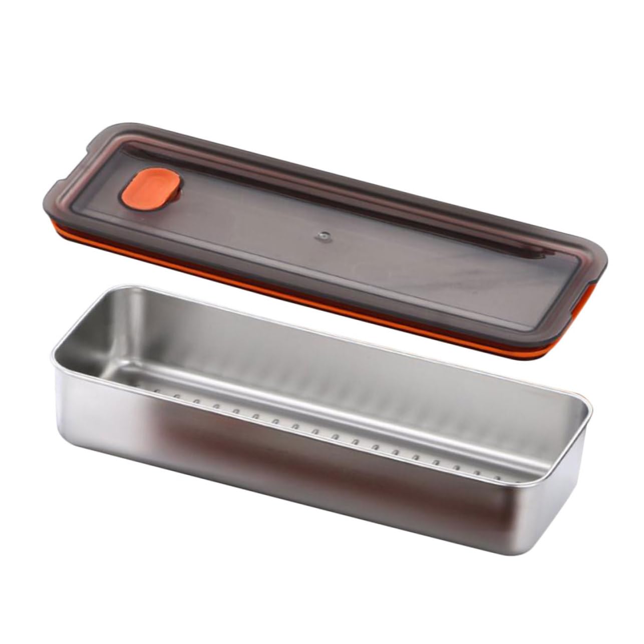 PRETYZOOM 4 Unidades De Caja De Tocino De Res Refrigerador Pequeño Tocino Refrigeradores De Cocina Contenedores Para Alimentos Contenedor De Acero Inoxidable Con Tapa Contenedor De