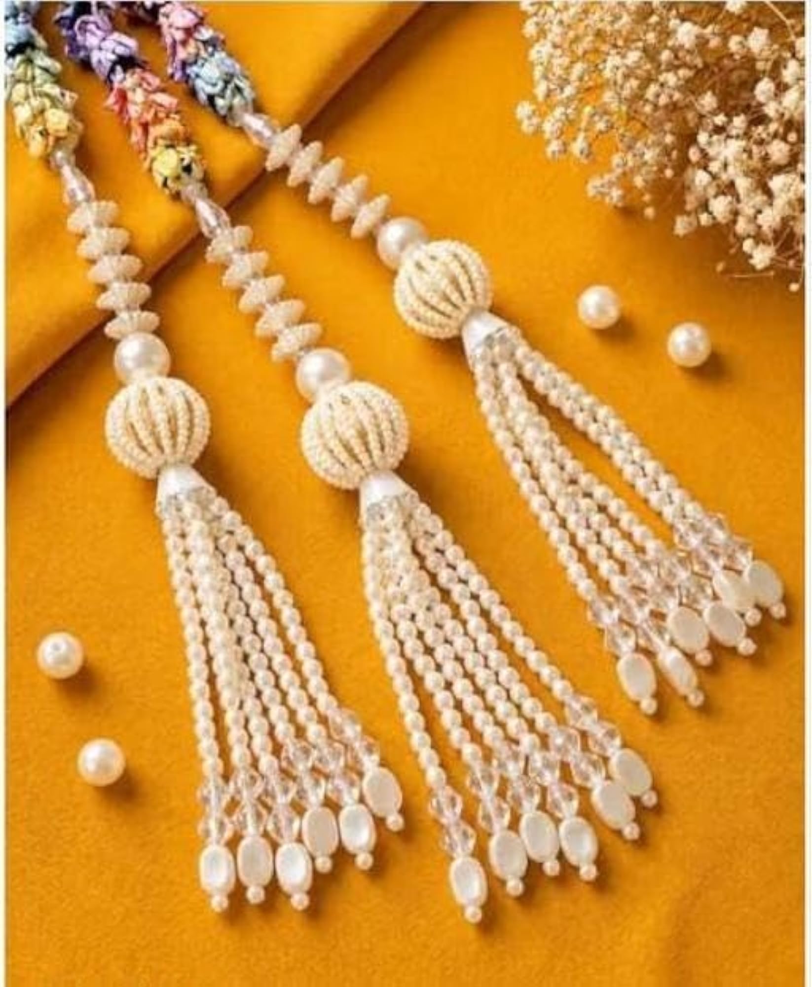 Women's Handmade Punjabi Paranda with Pearl Tassels
