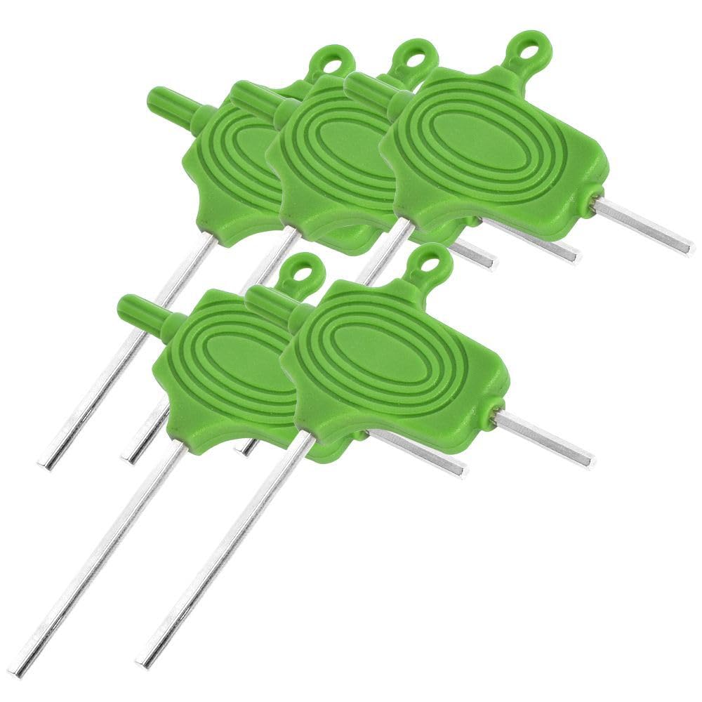 TTOOGO Tattoo Machine Adjustment Wrench Set, 5-Pack Hex Wrench for Tattoo Machine Screws, 85mm Height,Green